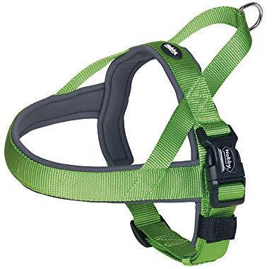 Nobby Norwegergeschirr Classic Preno, neon grün / grau L: 50-64 cm + 42 cm, B: 25/35 mm, 1 Stück
