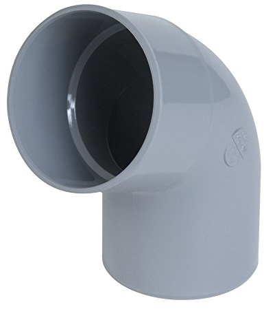 coude pvc - mâle / femelle - 67 degrés30 - diamètre 63 mm - nicoll cl6