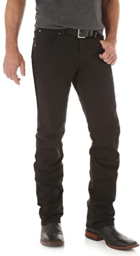 Wrangler Men's Retro Slim Fit Straight Leg Jean, Black, 38W x 36L