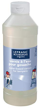 Lefranc Bourgeois - Vernis à l'eau pour gouache - Bouteille de 1L, beige