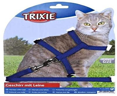 Trixie 4185 Katzengeschirr mit Leine, Nylon, 22–42 cm/10 mm, 1,25 m