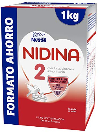 NESTLÉ NIDINA 2 Premium [PACK AHORRO] - A partir de los 6 meses - Leche de continuación en polvo - Fórmula para bebés - 1Kg