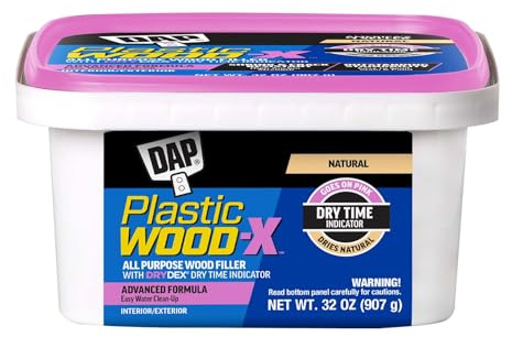 PLASTIC WOOD DAP X with DryDex Wood Filler, Natural, 32 Oz (7079800543)