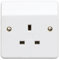MK K780WHI 13 amp 1-Gang Socket, Standard White