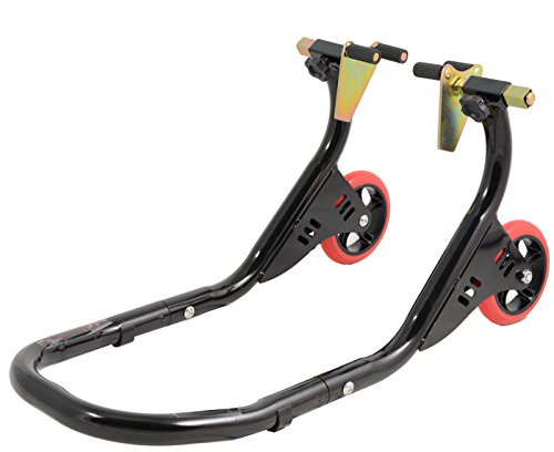 Cavalletto Moto Solleva Anteriore Universale Regolabile Ruote in Gomma