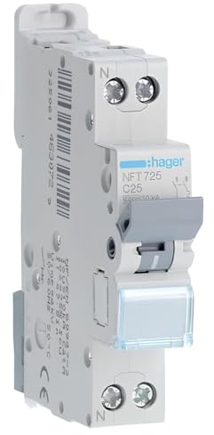 disjoncteur hager - 1 phase + neutre - 25a - 6ka - courbe c - vis / vis