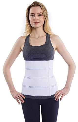 NYOrtho Abdominal Binder 12 4-Panel - Post-Surgery Compression Belt for Men and Women - Abdominal Support Wrap for Hernia, Back Pain, Muscle Strain, Injury Recovery - Latex-Free - USA (45-60)