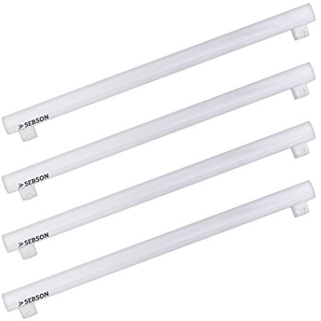 SEBSON LED Lampe S14S 50cm, 8w, ersetzt 60W Glühlampe, 880lm, warmweiß, LED Linienlampe 150°, nicht dimmbar, 4er Pack