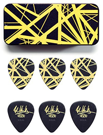 JIM DUNLOP Púas Eddie Van Halen, VHII, Caja en Metal de 6, Amarillo