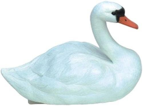 White Floating Swan Decoy, Small Floating White Mute Swan Decoy (Plastic) Pond, Yard, Pool and Water Garden Decoy