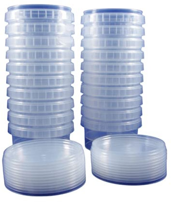 Superfos 20x Universal Kunststoff Dose mit Deckel Industriestandard Rund Ø 95mm, Fassungsvermögen 240ml