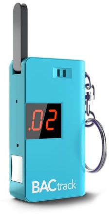 BACtrack Keychain Breathalyzer (Blue) | Ultra-Portable Pocket Keyring Alcohol Tester for Personal Use