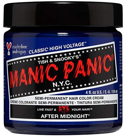 Manic Panic After Midnight Classic Creme, Vegan, Cruelty Free, Blue Semi Permanent Hair Dye 118ml