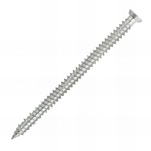 SCELL-IT, Vis béton tête fraisée 7.5 x 82 mm Boîte de 100, pour la fixation de menuiserie, Fixation directe dans le matériau support plein, Montage traversant sans tension