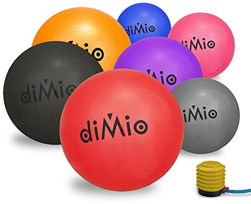 diMio Gymnastikball 55 cm pink inkl. Pumpe (55-65cm, 7 Farben)