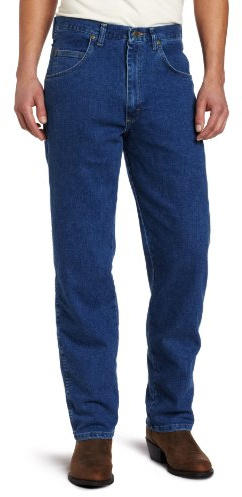 Wrangler Mens Trail Trekker Relaxed Fit Jeans, Stonewashed, 50W x 28L US