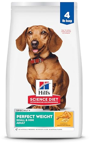 Hill's Science Diet Adult Perfect Weight Small & Mini Dry Dog Food, Chicken, 4 lb. Bag