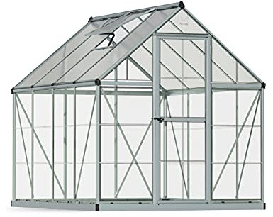 Canopia by Palram Clear as Glass Greenhouse Hybrid 6x8 Silver