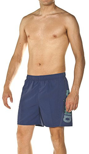 arena Fundamentals Logo Badeshorts Herren für Pool und Meer, Schwimmshorts aus Weichem und Schnelltrocknendem Material, Badehose mit Netz-Innenslip