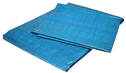 Telo di protezione Pittura 2x3 m - TECPLAST - EC80PE - Blu - Economico - Telo protettivo Vernice per pavimenti e mobili