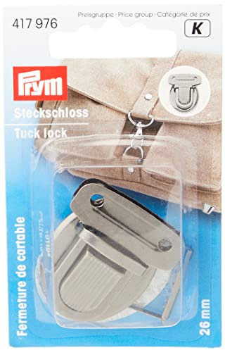Prym 417976 Steckschloss 26 mm Altsilber Handarbeitszubehör, Silber, 26x,5 cm