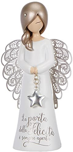You Are An Angel Figurina Angelo, Ceramica, Bianco, 12.5 cm