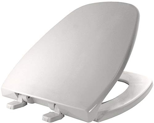 BEMIS 1240200 Eljer Emblem Plastic Toilet Seat, Made Specifically for Eljer Emblem Toilets, Made in USA, Round, White