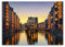 ge Bildet Bild auf Leinwand | Wasserschloss in der Speicherstadt - Hamburg D in 100x70 cm als Wandbild | Wand-deko Dekoration Wohnung modern Bilder | 2211