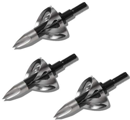 Flying Arrow Toxic Broadheads 100 Grain | Crossbow Broadheads 100 Grain | 7/8” Cutting Diameter | Coring Style Head | Penetrate Your Archery Target | T3100-CB | 3 Pack
