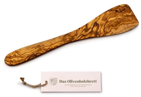 1 X Bois D'Olivier Spatule Classique, Plat à Partir Environ 25cm - 35cm