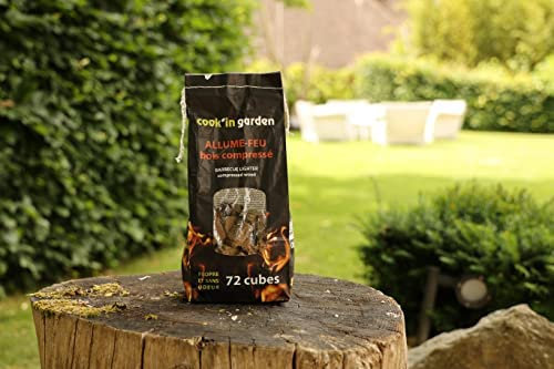 Cook'in Garden Fl200 - Encendedor de fuego (madera comprimida, 100% natural, 72)