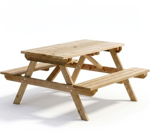 Courtesy of Westmount Living Wooden Garden Picnic Table Bench 5FT