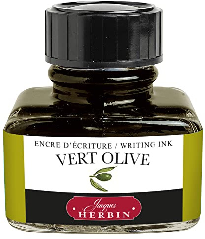Jacques Herbin 13036T - 30ml Bottle of Ink for Fountain Pens and Rollerball Pens - Vert Olive