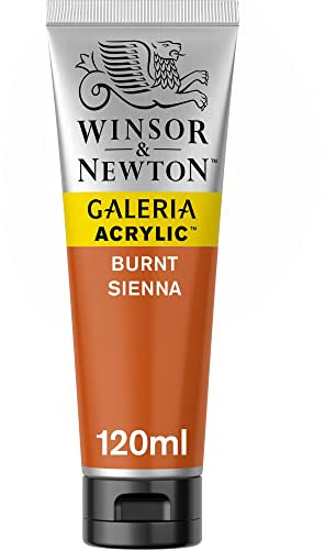 Winsor & Newton 2131074 Galeria Acrylfarbe, hohe Pigmentierung, lichtecht, buttrige Konsistenz, 120 ml Tube, siena gebrannt
