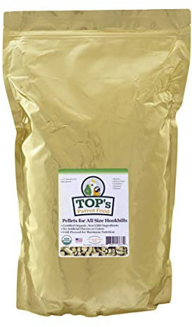 TOP's Parrot Pellets 10 lb, USDA Organic Certified, Non-GMO Bird Food for Hookbills