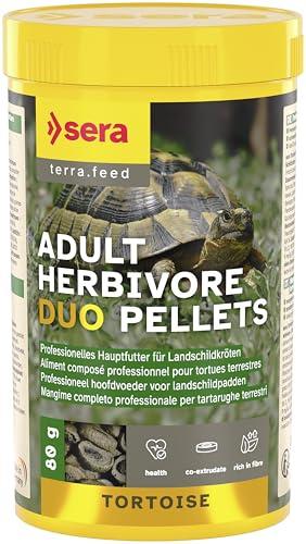 Sera Reptil Herbivor Nature Alimento, Contiene Proteínas Vegetales, Grasas y Vitaminas, 80 g