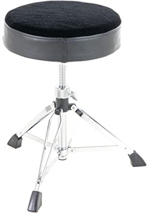GEWA Schlagzeughocker/Drumhocker runder Sitz, schwarz, höhenverstellbar, doppelstrebig - PS805160 - ***NEU***