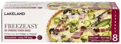 Lakeland Freezeasy Food Freezer Bags, Gusseted, 41 x 51cm, Pack of 50