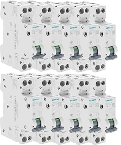 SIEMENS 10 Stück Leitungsschutzschalter Phase + Neutral 16 A