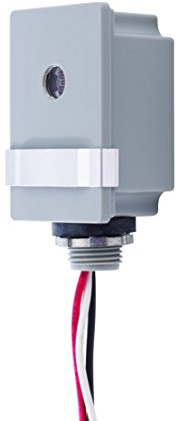 NSi Industries TORK RKP201 Outdoor 120-Volt Stem Mount Photocontrol with Light Adjustment Bar - Controls Lighting Dusk to Dawn - Compatible with Incandescent/Compact Fluorescent/Halogen/LED