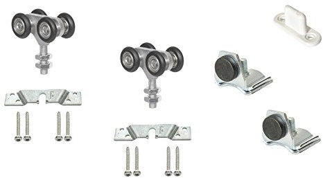 Estebro KC60N Kit de herraje para Puerta corredera (hasta 60 kg con rodamientos en Nylon)