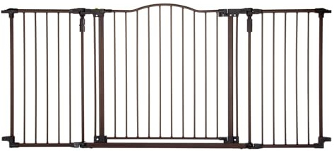 Toddleroo by North States - Deluxe Décor Safety Gate: Hardware Mounted Extra Wide Metal Baby Gate - Adjustable Child Gate - 38.3 to 72 Inches Wide - 30 Inches Tall - Matte Bronze