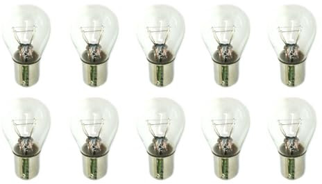 CARALL 10 Pezzi Lampadine Alogene P21/5W BAY15D 12V 21/5W, Ricambi Lampade 12V Per Auto e Moto