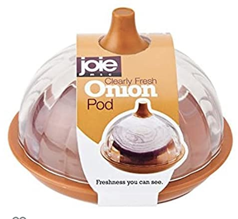Joie Onion Saver – Orange Onion Storage Pod with Clear Lid for Fridge, BPA-Free & Dishwasher Safe, Keeps Onions Fresh