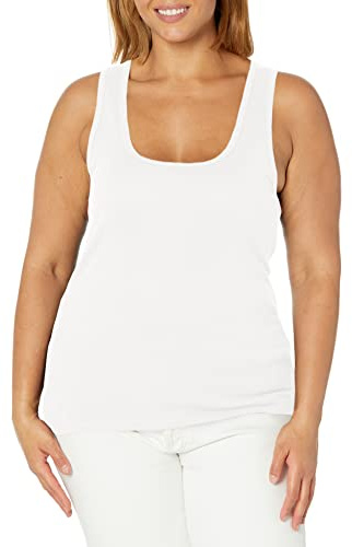 Splendid Women's Supima Cotton Sleeveless Tank Top, White, Small
