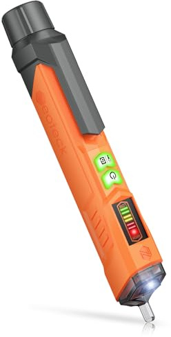 Neoteck Non Contact Voltage Tester 12-1000V/48V-1000 Adjustable Sensitivity AC Voltage Detector Pen Live/Null Wire Tester With LCD Display Buzzer Alarm Wire Breakpoint Finder (Yellow)