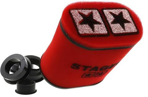 Filtro Aria Racing Stage6 Doppio Strato Grande, Airbox Rosso, 28 Mm + 35 Mm + 42 Mm + 45 Mm + 49 Mm E Attacco 55 Mm