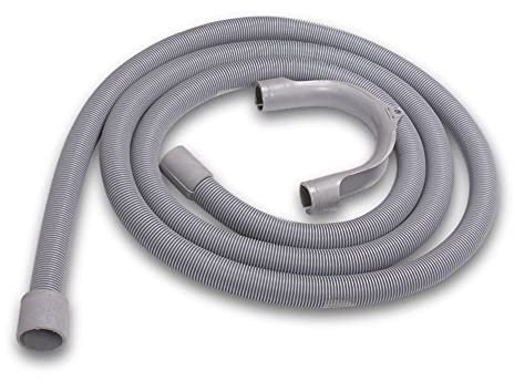 Merriway® BH04423 1.5 Metre (39 inch) Washing Machine Dishwasher Rubber Outlet Discharge Hose - Grey
