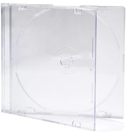 CD/DVD Slimline Jewel 5,2 mm fodral för 1 skiva med klar bricka (paket med 25) Dragon Trading®