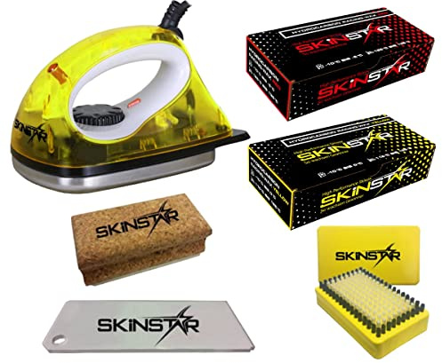 skinstar Démarreur SKI Cire Kit , fer de fartage Brosse hydrocarbonwachs 6 pièces